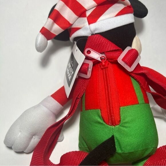NWT Kids Mickey Mouse Plush Backpack Stuffed Toy Disney Holiday Christmas - Picture 6 of 9